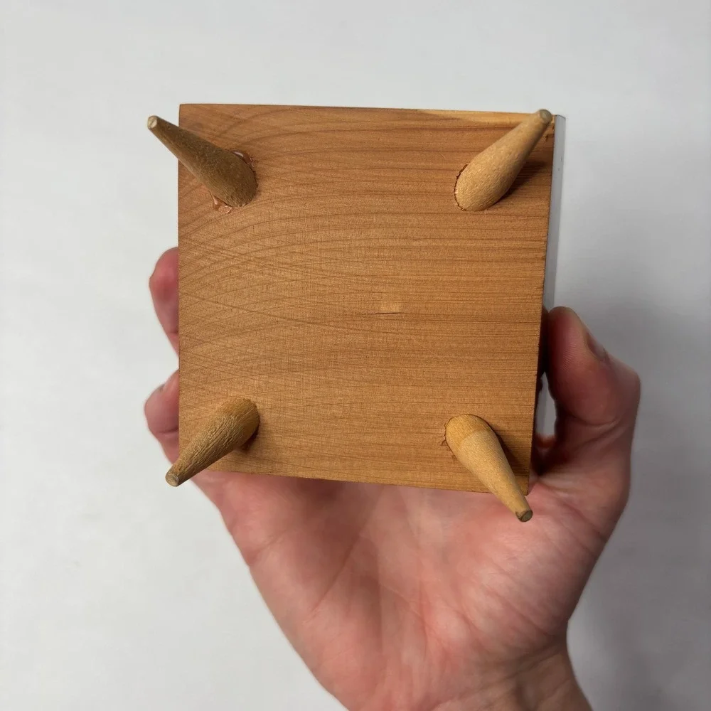 Vintage MCM Wood Trinket Box Jewelry Holder Grants Pass OR Mid Century Modern *‎